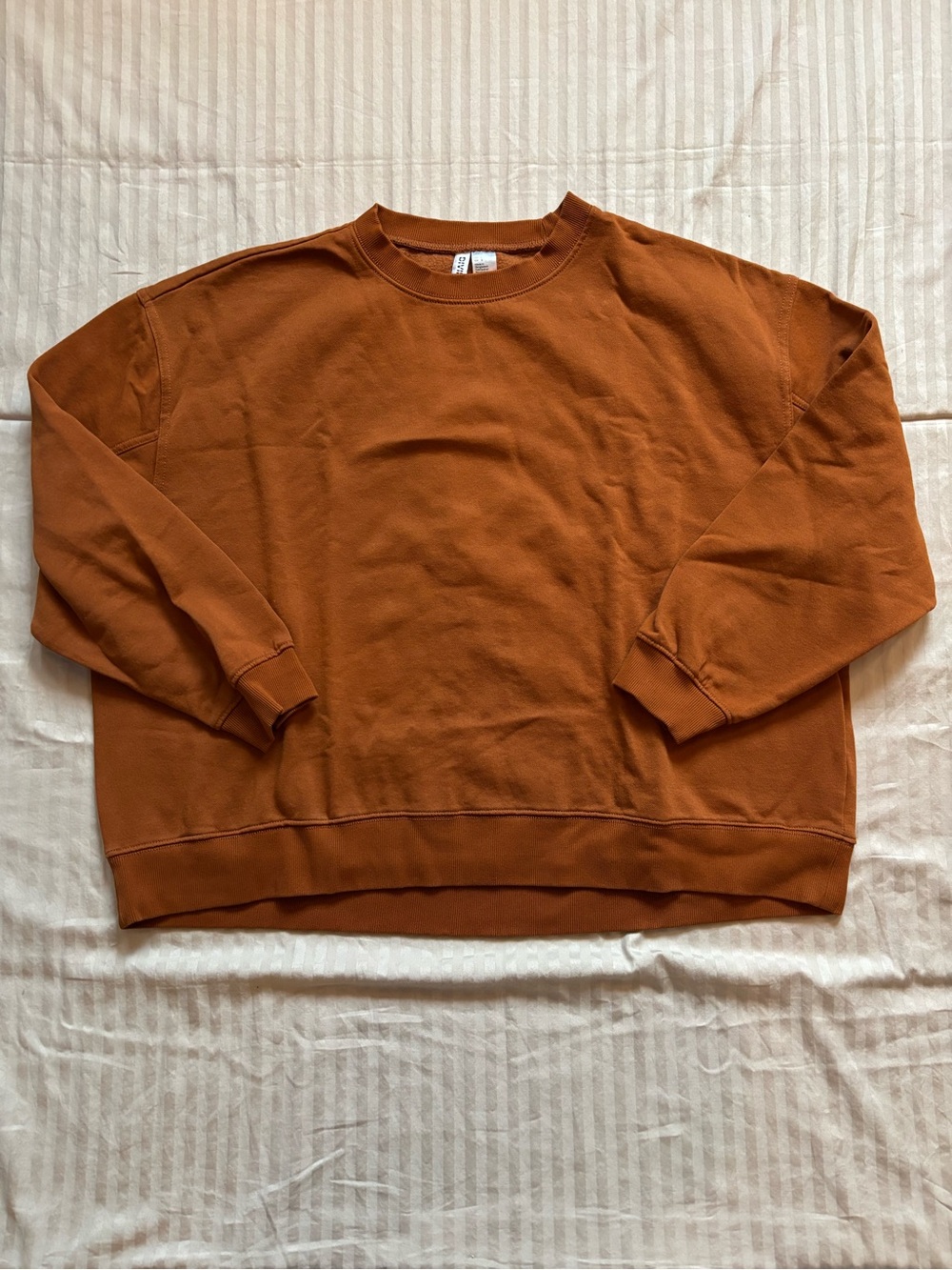 Divided H&M Brown Crewneck Sweatshirt Pullover Women Size Large Long sleeve